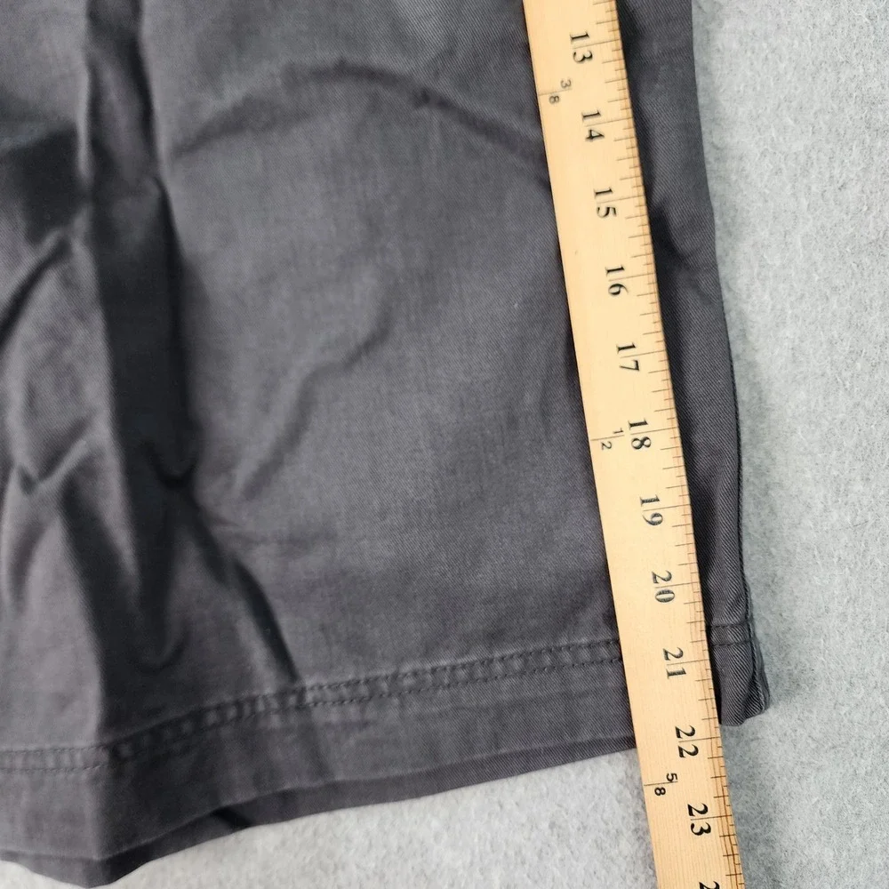 Izod Saltwater Shorts Mens 40x10 Gray Outdoor Cotton‎ Flat Front